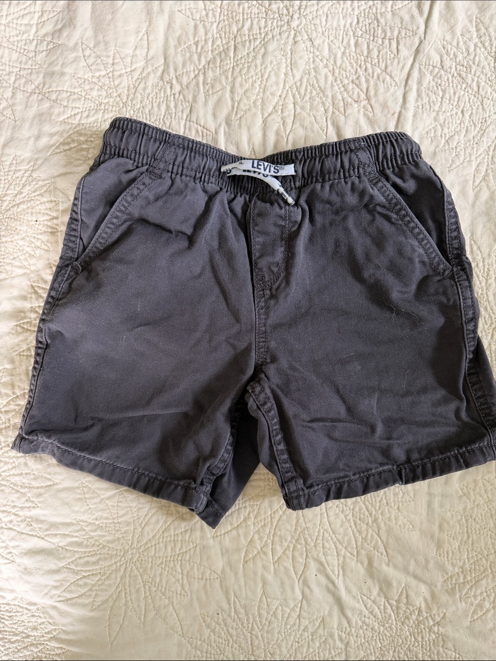 Levi's Boy’s Dark Gray Elastic-Waist Casual Shorts